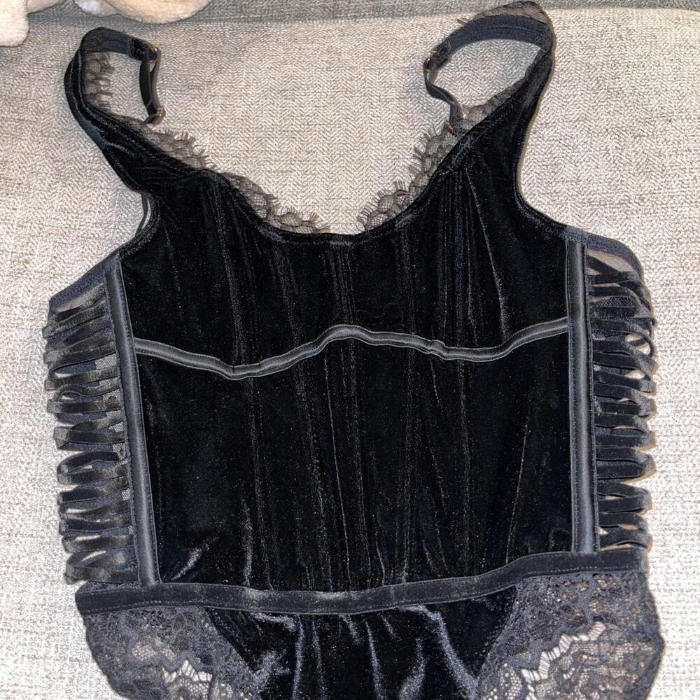 Victorias secret velvet black corset